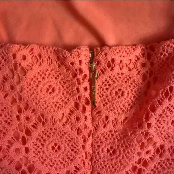 Lilly Pulitzer Costello Pucker Pink Breakers Crochet Knit  Dress X SMALL - Picture 12 of 13